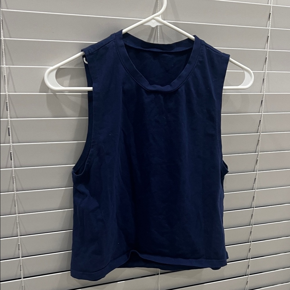 Navy Sleeveless Women's Top